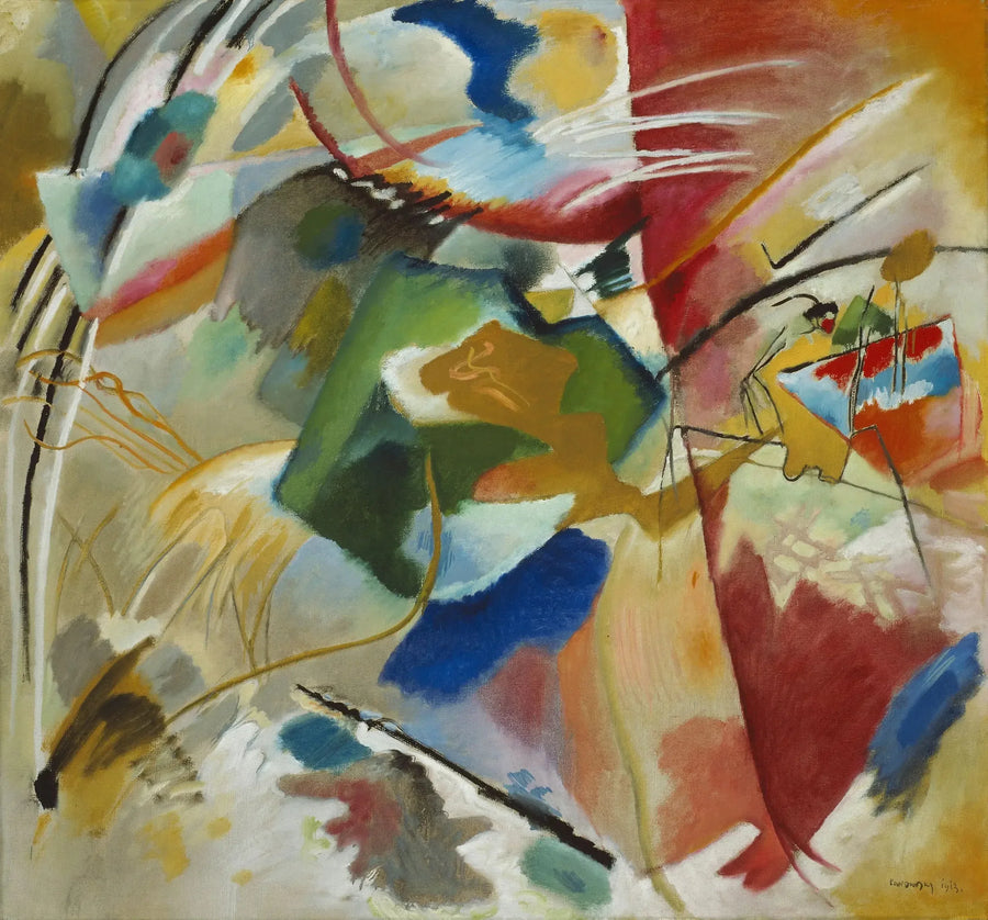 Peinture au centre vert - Vassily Kandinsky