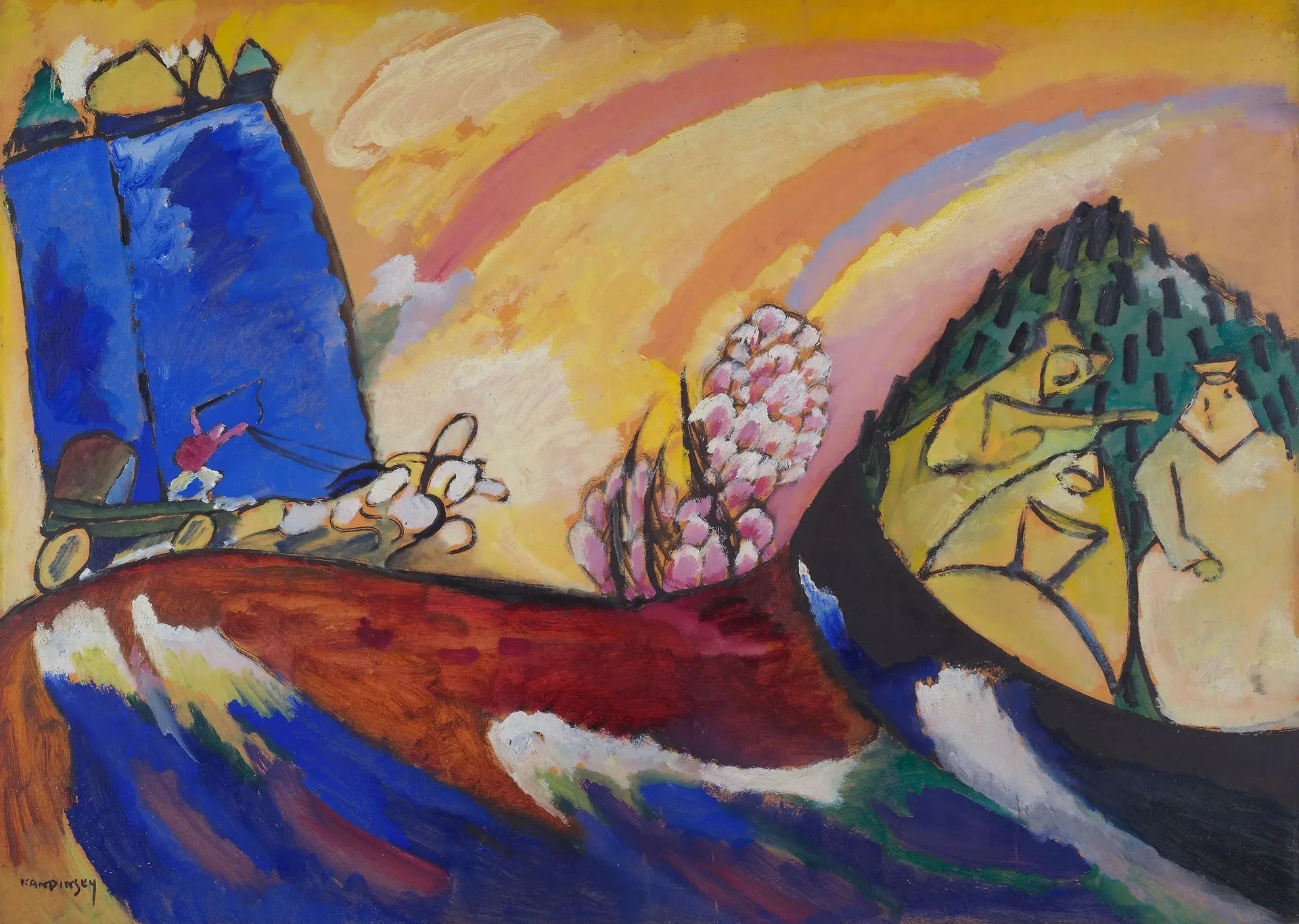 Peinture avec Troïka - Vassily Kandinsky image 1 copie de tableau peinte à la main