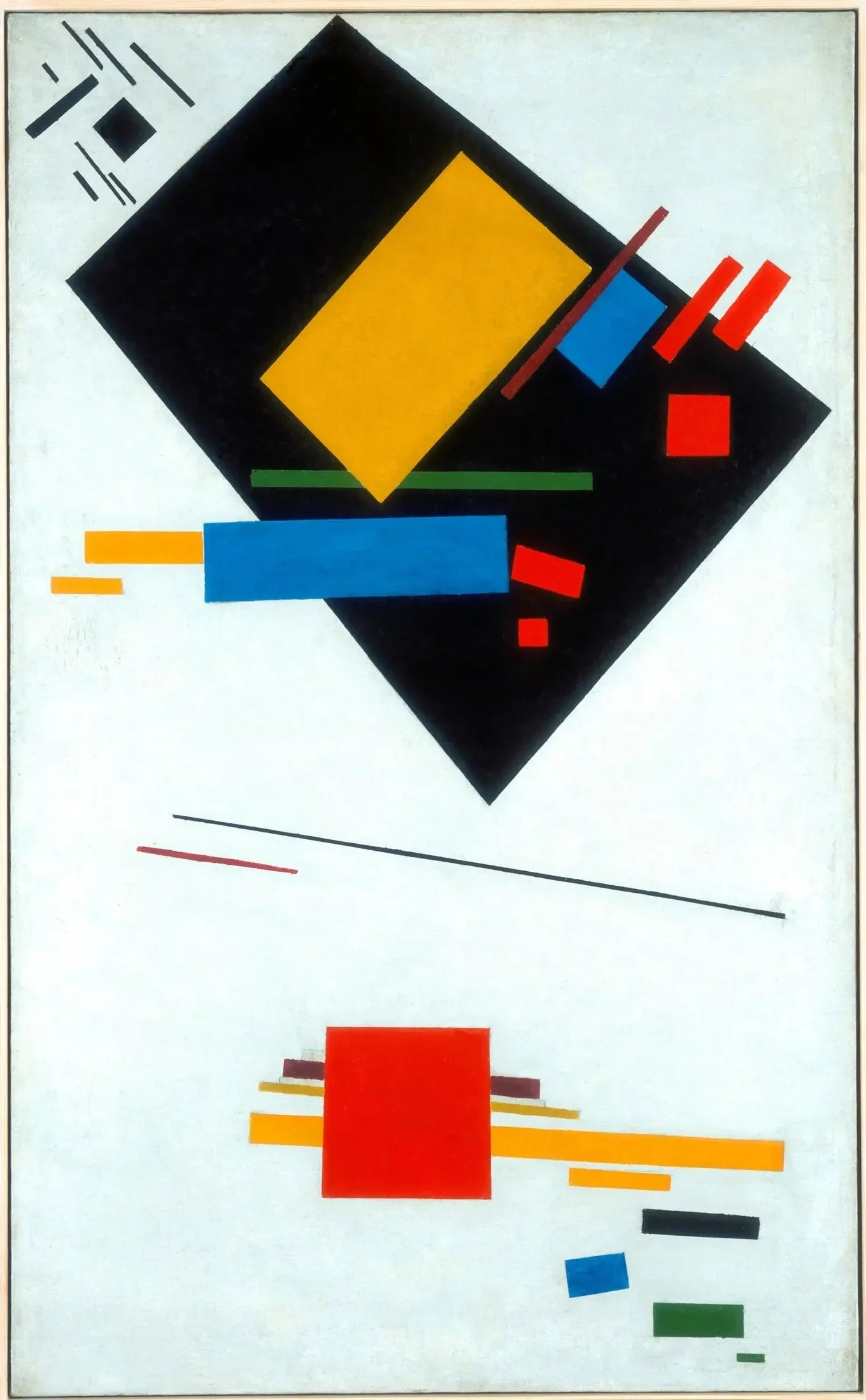 Peinture suprématiste (avec trapèze noir et carré rouge) - Kazimir Malevich image 1 reproduction artisanale de tableau