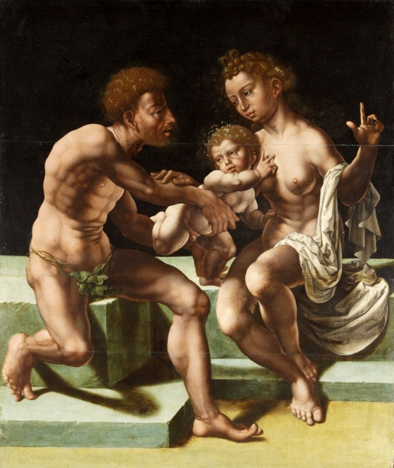 Pélée et Thétis avec le jeune Achille. - Jan Gossaert image 1 reproduction de peinture à l’huile