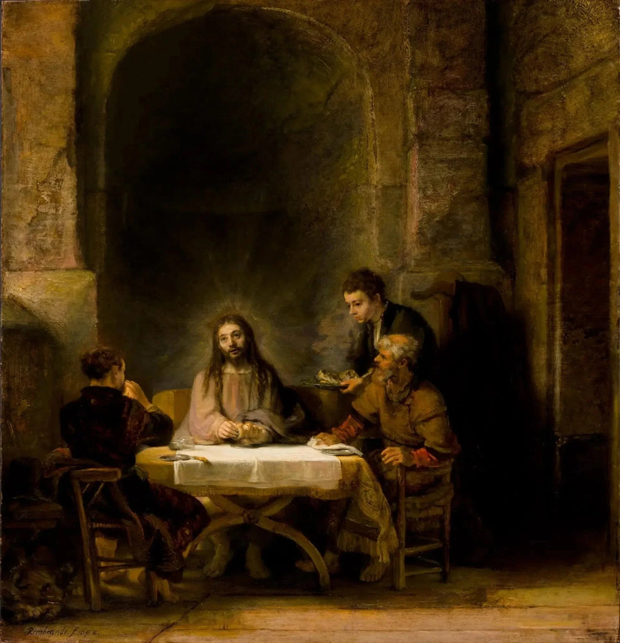 Les Pèlerins d’Emmaüs – Rembrandt, 1648