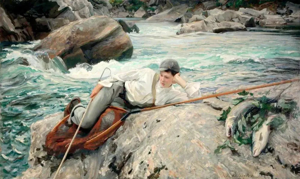 Pendant ses vacances, Norvège - John Singer Sargent image 1 tableau peint à l’huile sur toile