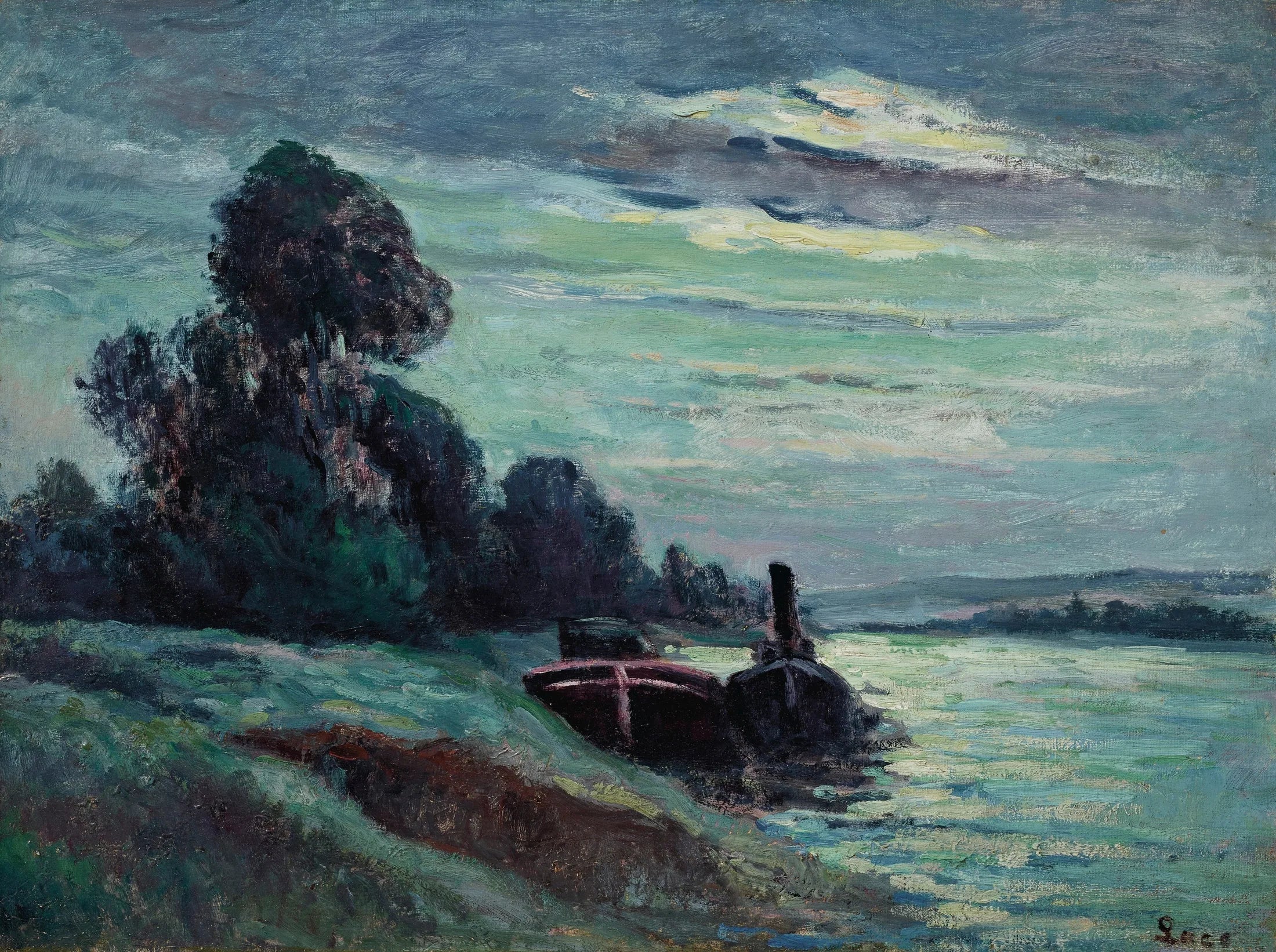 Péniches sur la Seine - Maximilien Luce - Alpha Reproduction