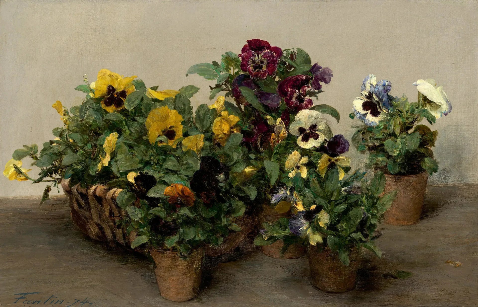 Pensées - Henri Fantin-Latour image 1 tableau peint à l’huile sur toile
