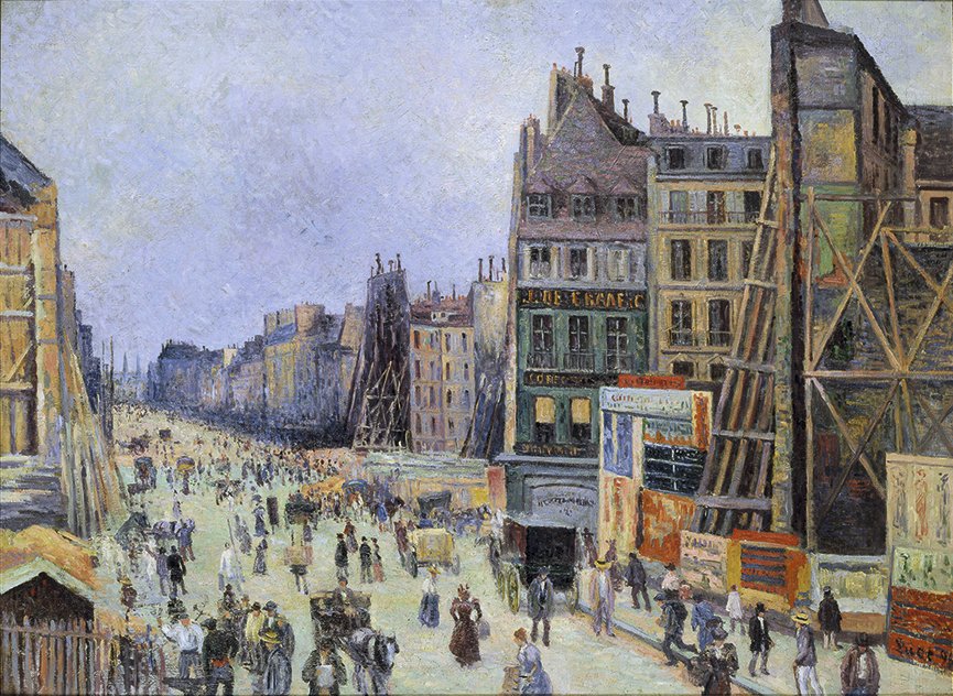 Percement de la rue Réaumur - Maximilien Luce image 1 copie de tableau peinte à la main