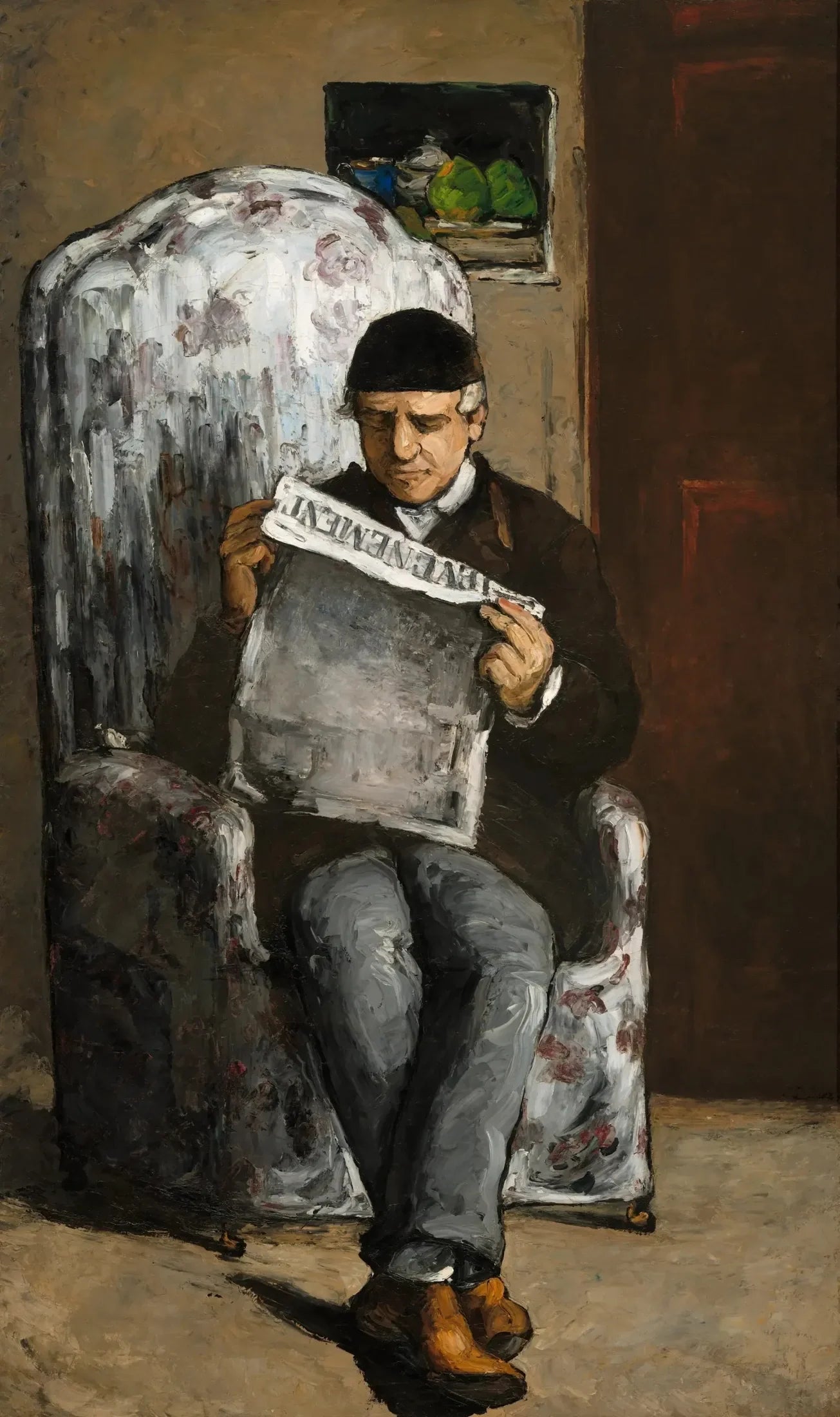 Père de l'Artiste lisant l'Événement - Paul Cézanne image 1 reproduction de peinture à l’huile