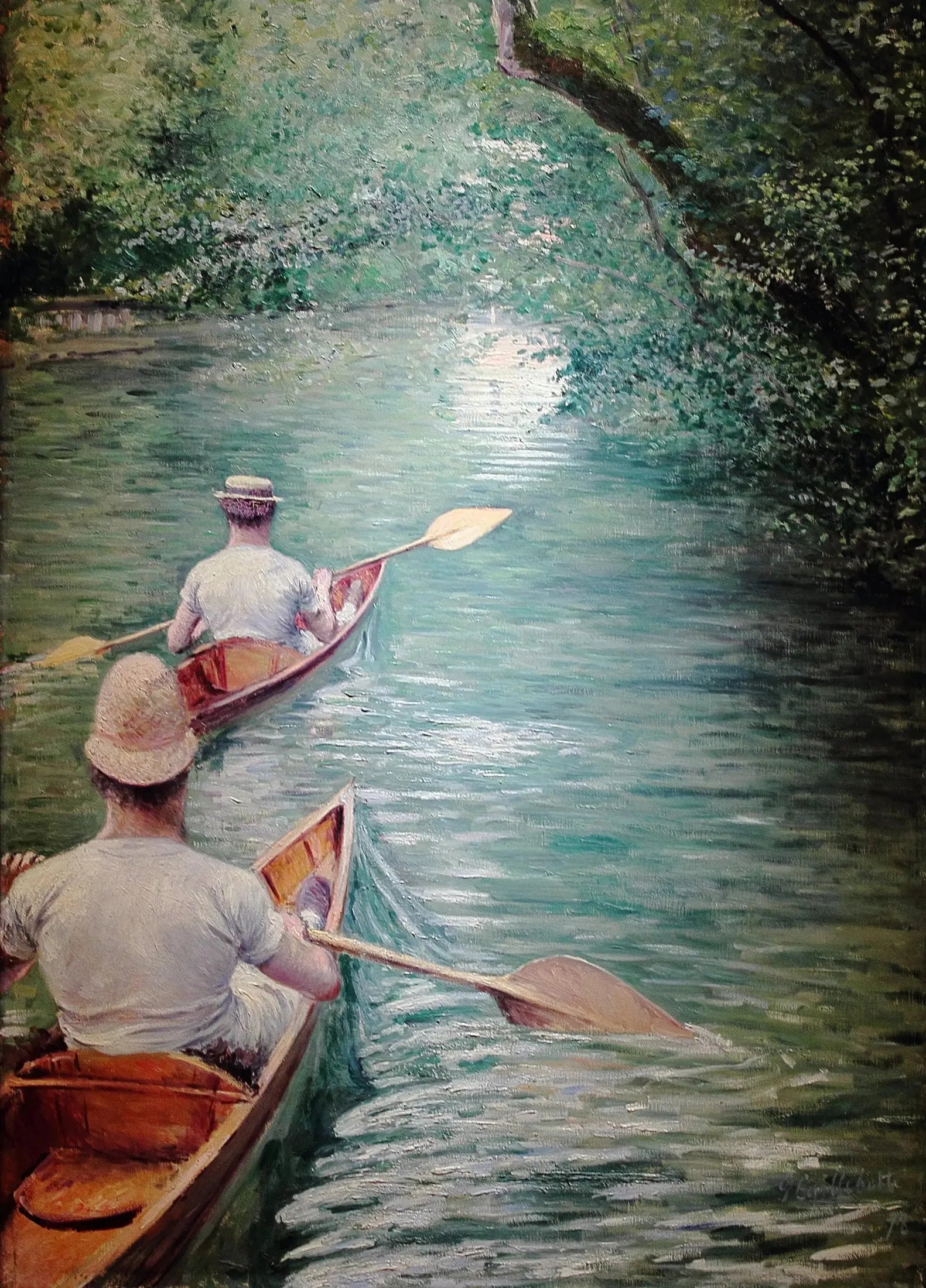 Périssoires - Gustave Caillebotte image 1 copie de tableau peinte à la main