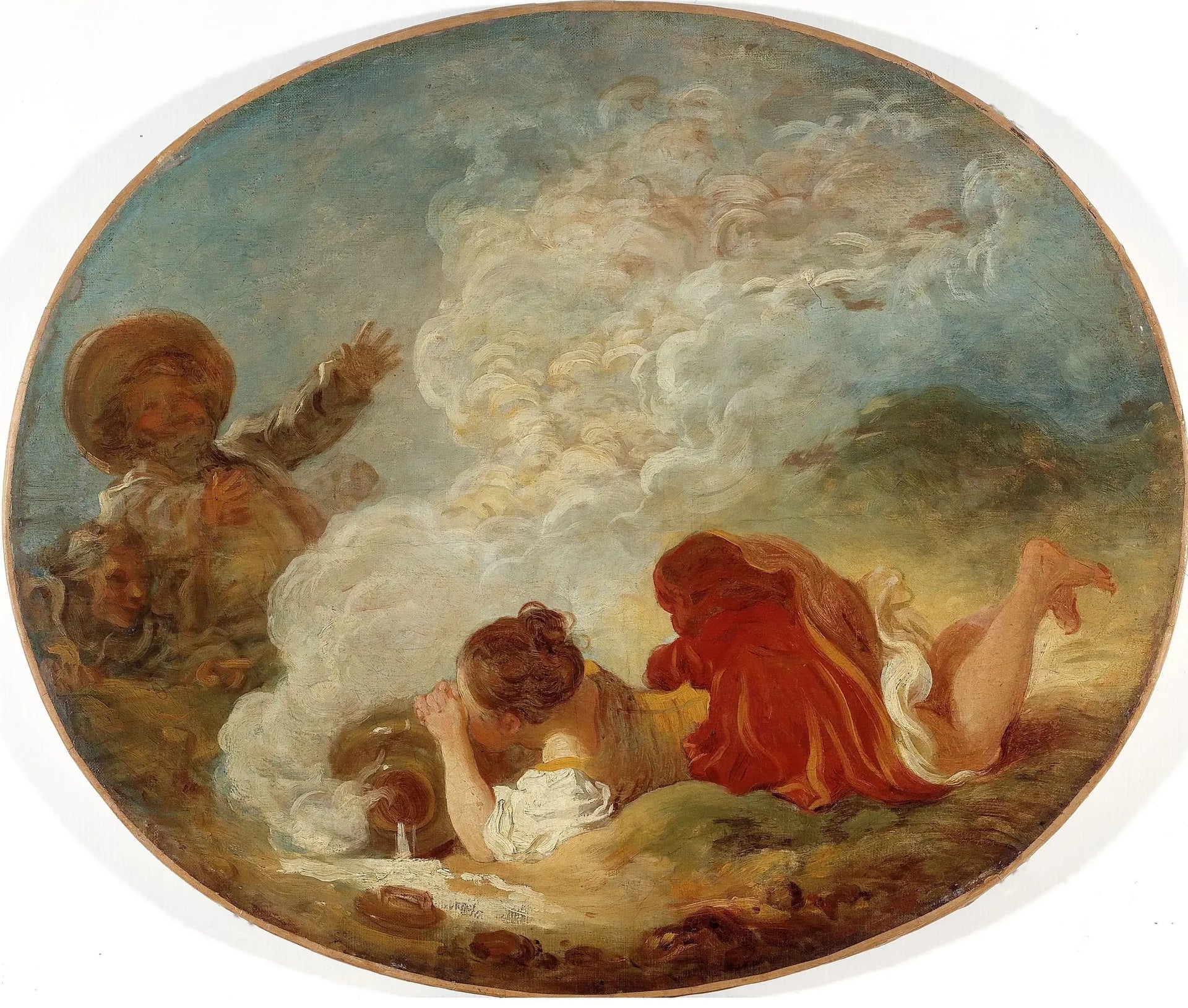 Perrette et le pot au lait - Jean-Honoré Fragonard image 1 reproduction de peinture à l’huile