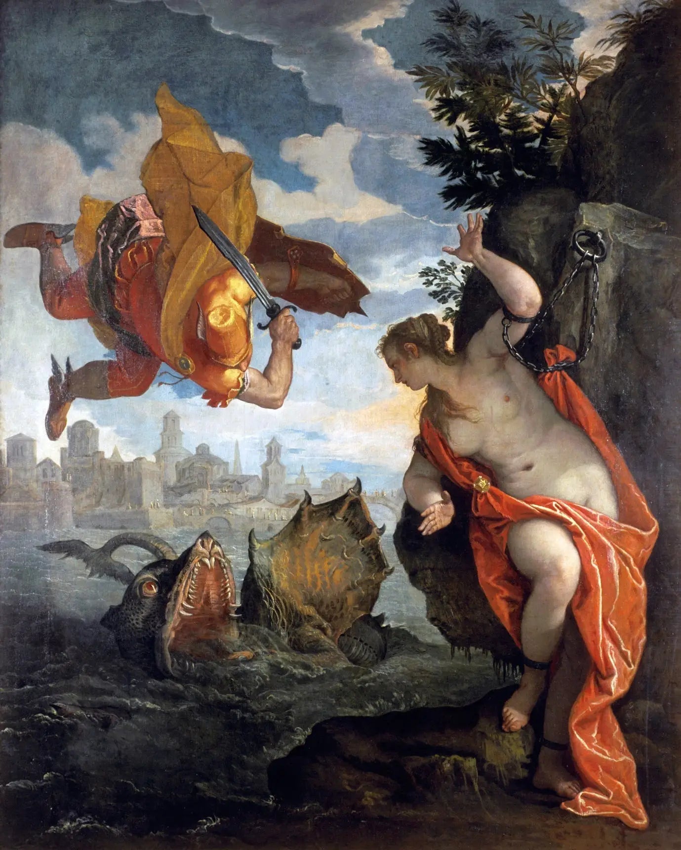 Persée délivrant Andromède - Paul Véronèse image 1 copie de tableau peinte à la main