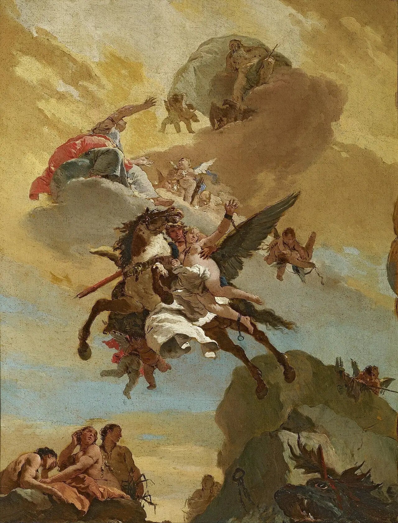 Persée et Andromède - Giovanni Battista Tiepolo image 1 copie de tableau peinte à la main