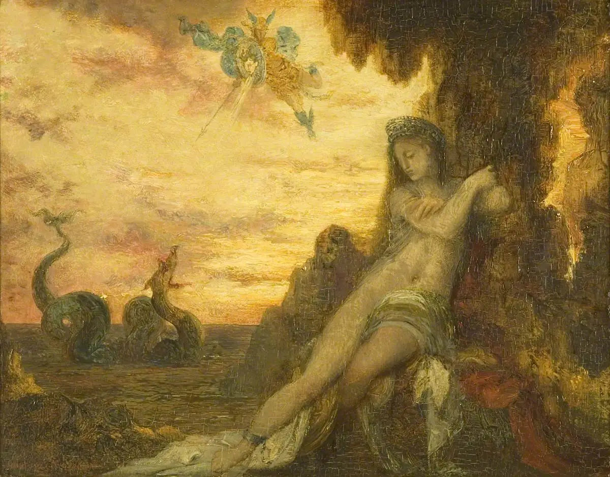 Persée et Andromède - Gustave Moreau image 1 reproduction artisanale de tableau
