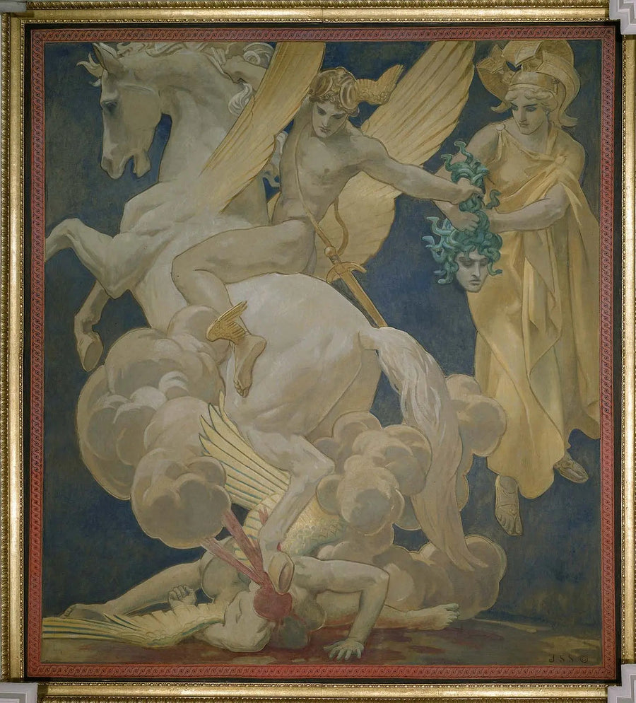 Persée sur Pégase tuant Méduse - John Singer Sargent