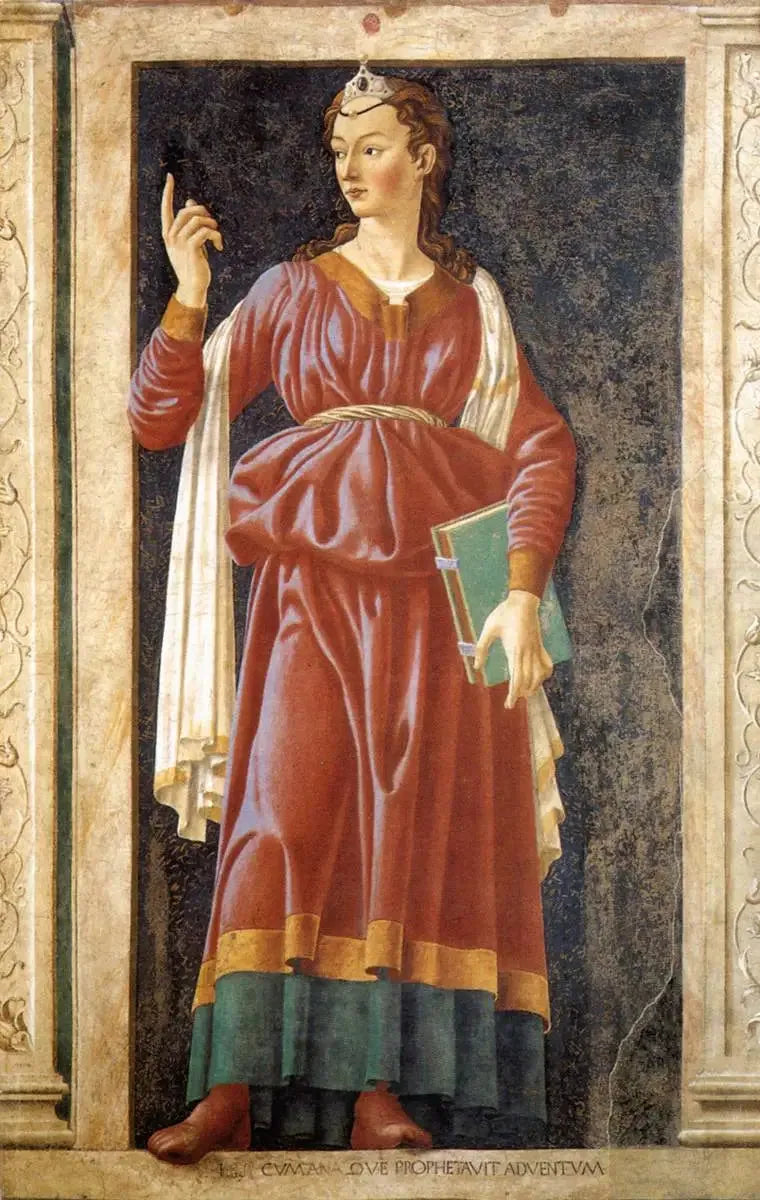 Personnages célèbres : la Sibylle de Cumes - Andrea del Castagno image 1 tableau peint à l’huile sur toile