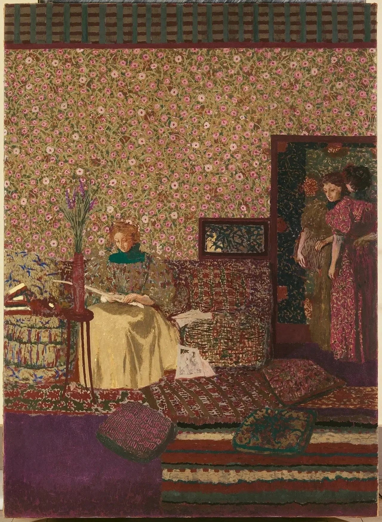 Personnages dans un intérieur. L'intimité - Édouard Vuillard image 1 reproduction de peinture à l’huile