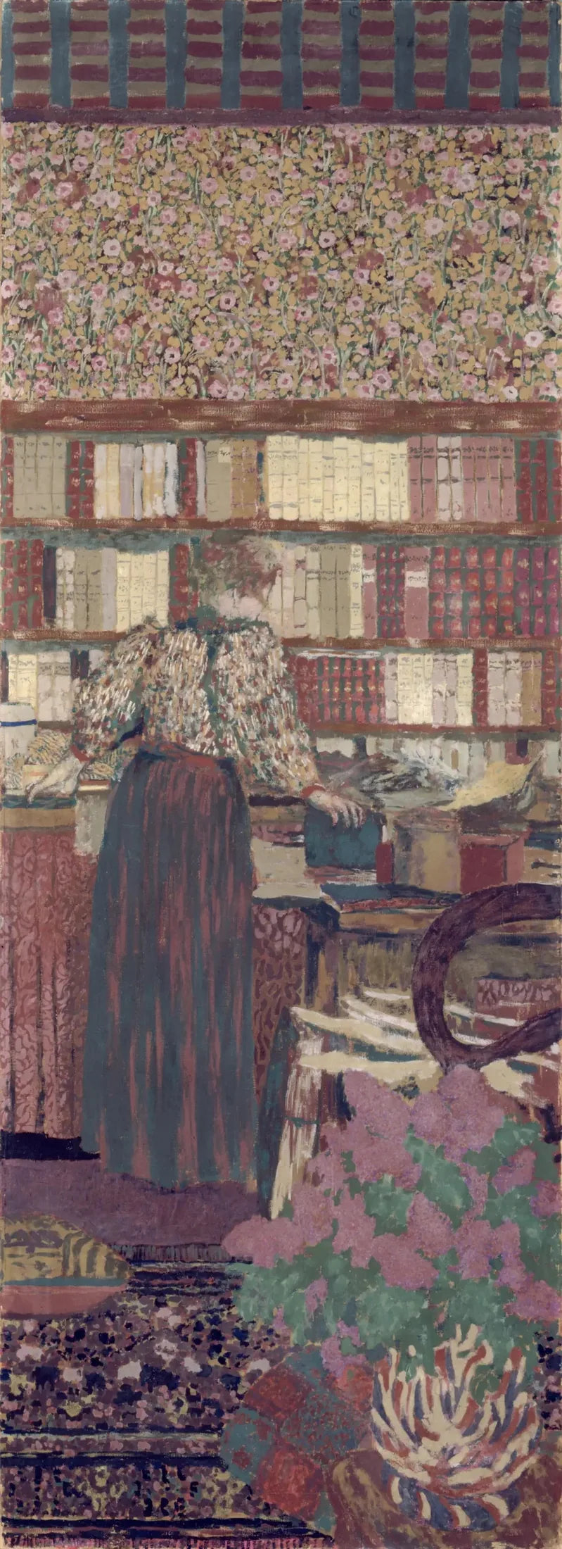 Personnages dans un intérieur. Le choix des livres - Édouard Vuillard image 1 tableau peint à l’huile sur toile