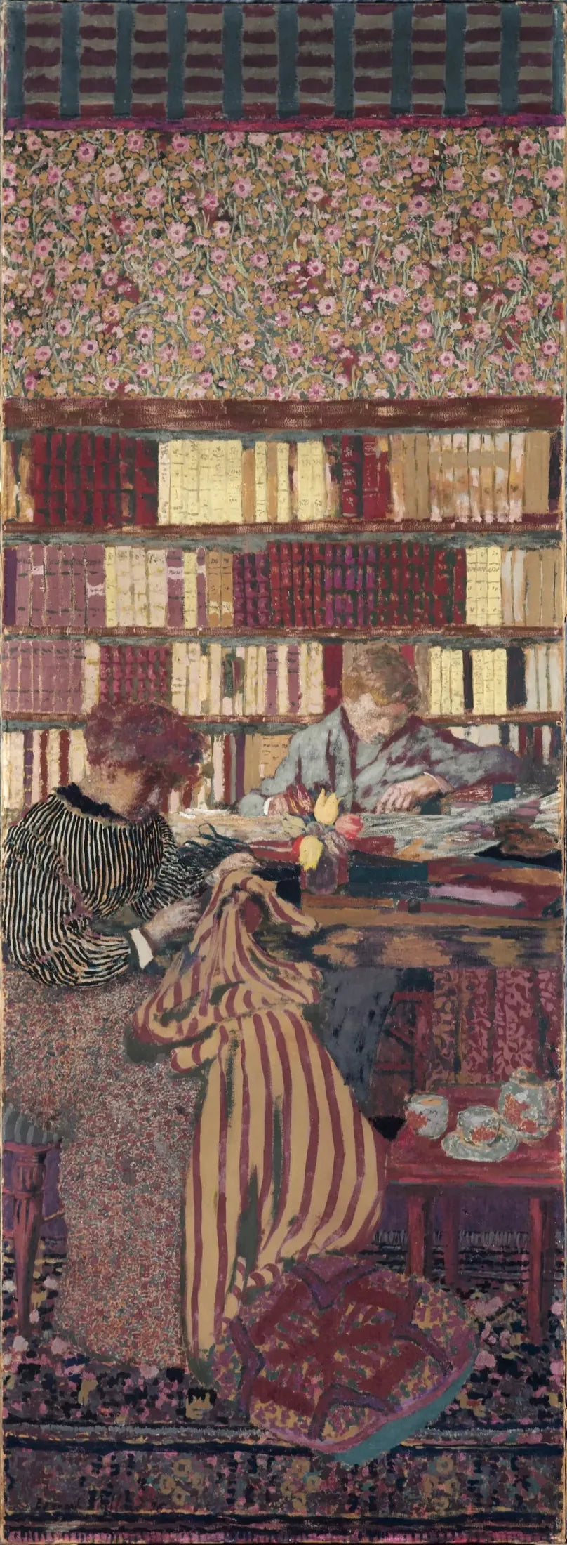 Personnages dans un intérieur. Le travail - Édouard Vuillard image 1 reproduction artisanale de tableau