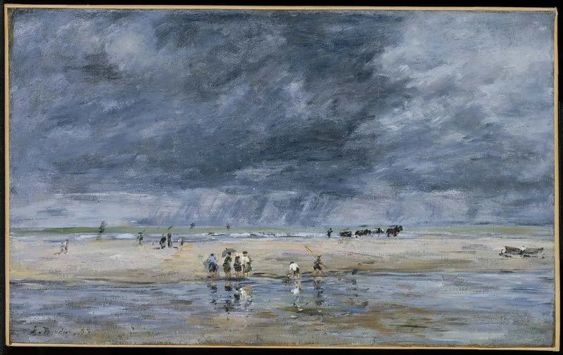 Personnages sur la plage - Eugène Boudin
