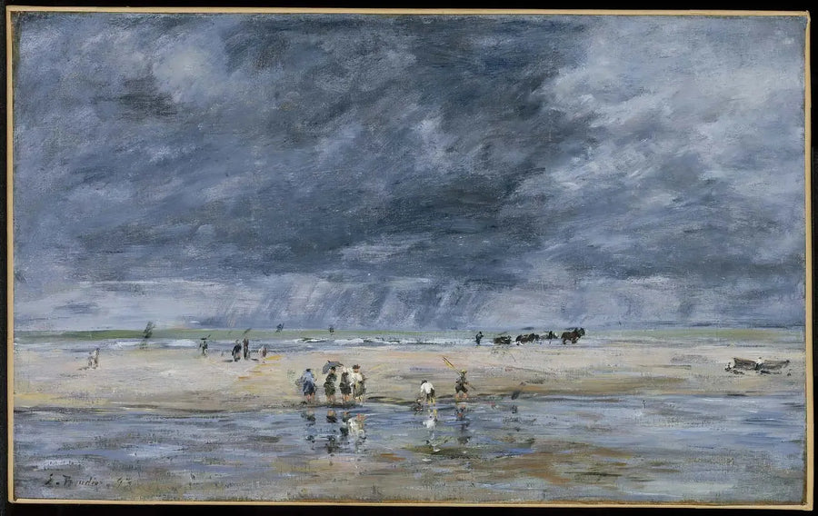 Personnages sur la plage - Eugène Boudin