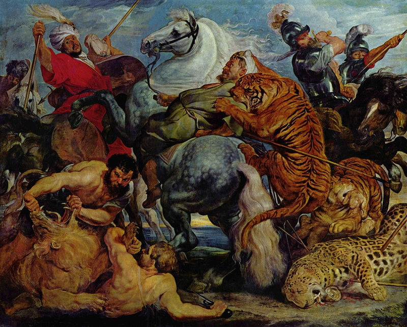 La Chasse au tigre, au lion et au léopard - Pierre Paul Rubens