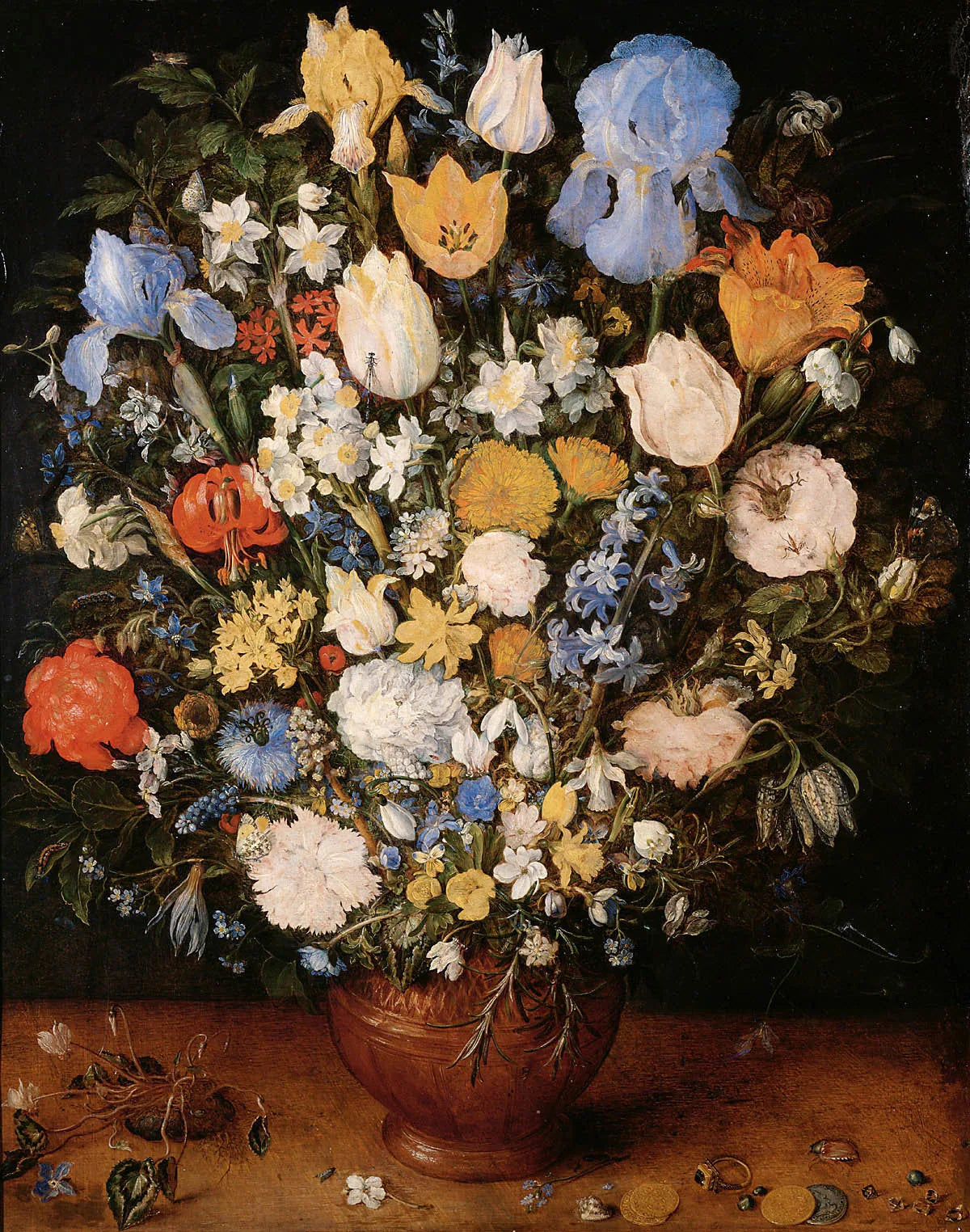 Petit bouquet de fleurs - Jan Brueghel l'Ancien image 1 reproduction artisanale de tableau
