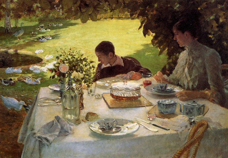 Petit-déjeuner dans le jardin - Giuseppe De Nittis