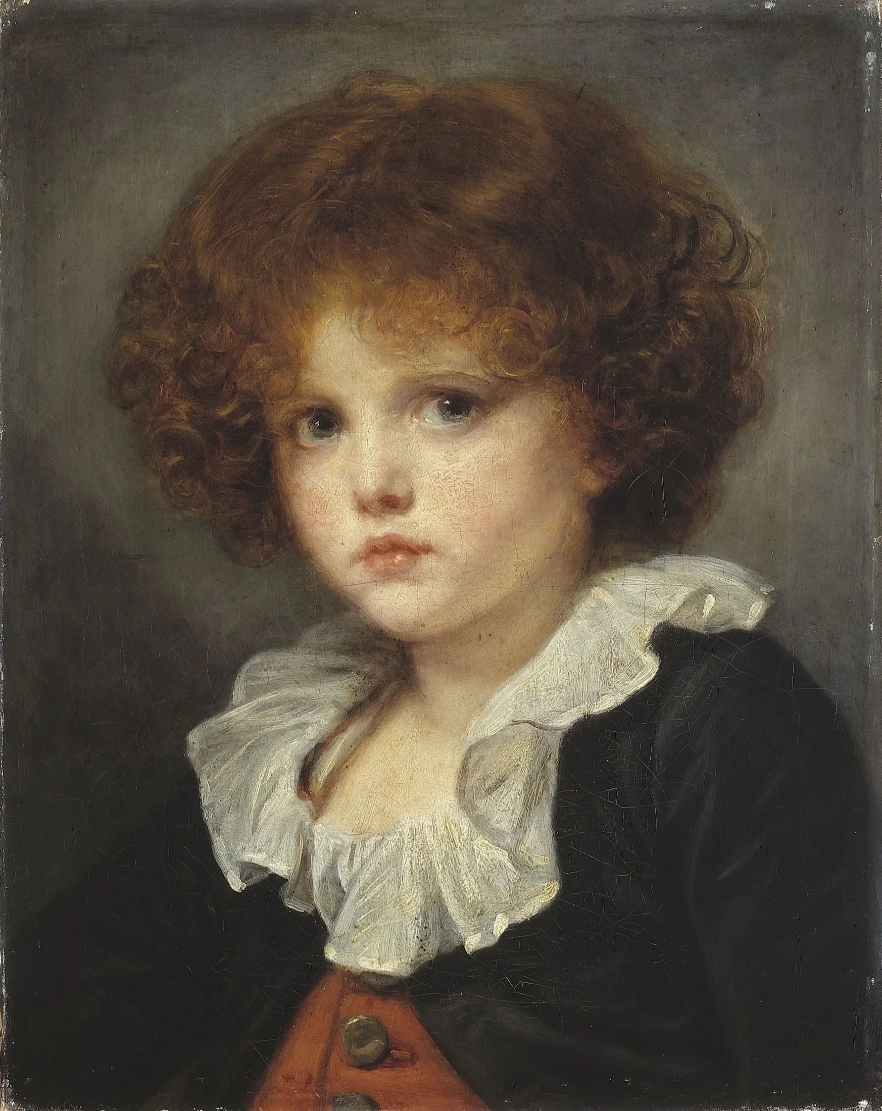 Petit Garçon au gilet rouge - Jean-Baptiste Greuze image 1 reproduction de peinture à l’huile