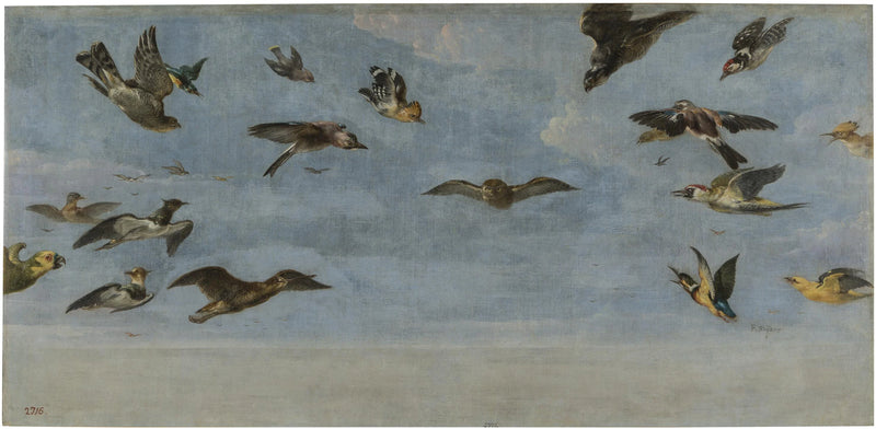 Un petit hibou et une volée d'oiseaux - Frans Snyders
