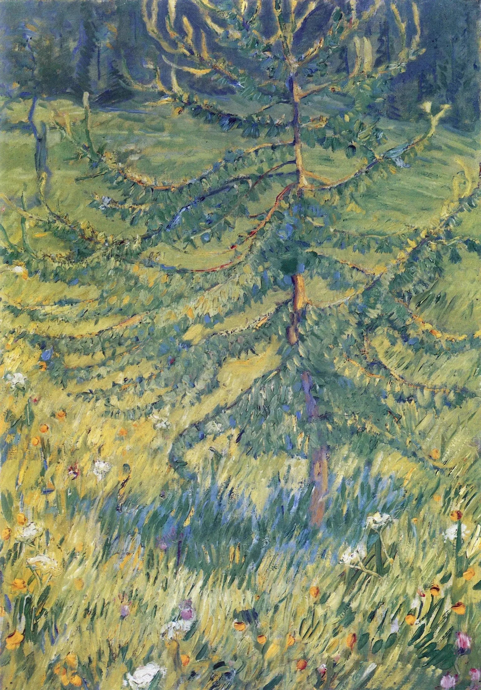 Petit mélèze - Franz Marc image 1 reproduction artisanale de tableau