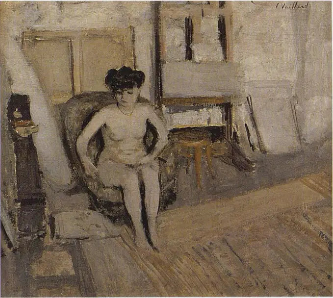 Petit nu assis - Édouard Vuillard image 1 reproduction de peinture à l’huile