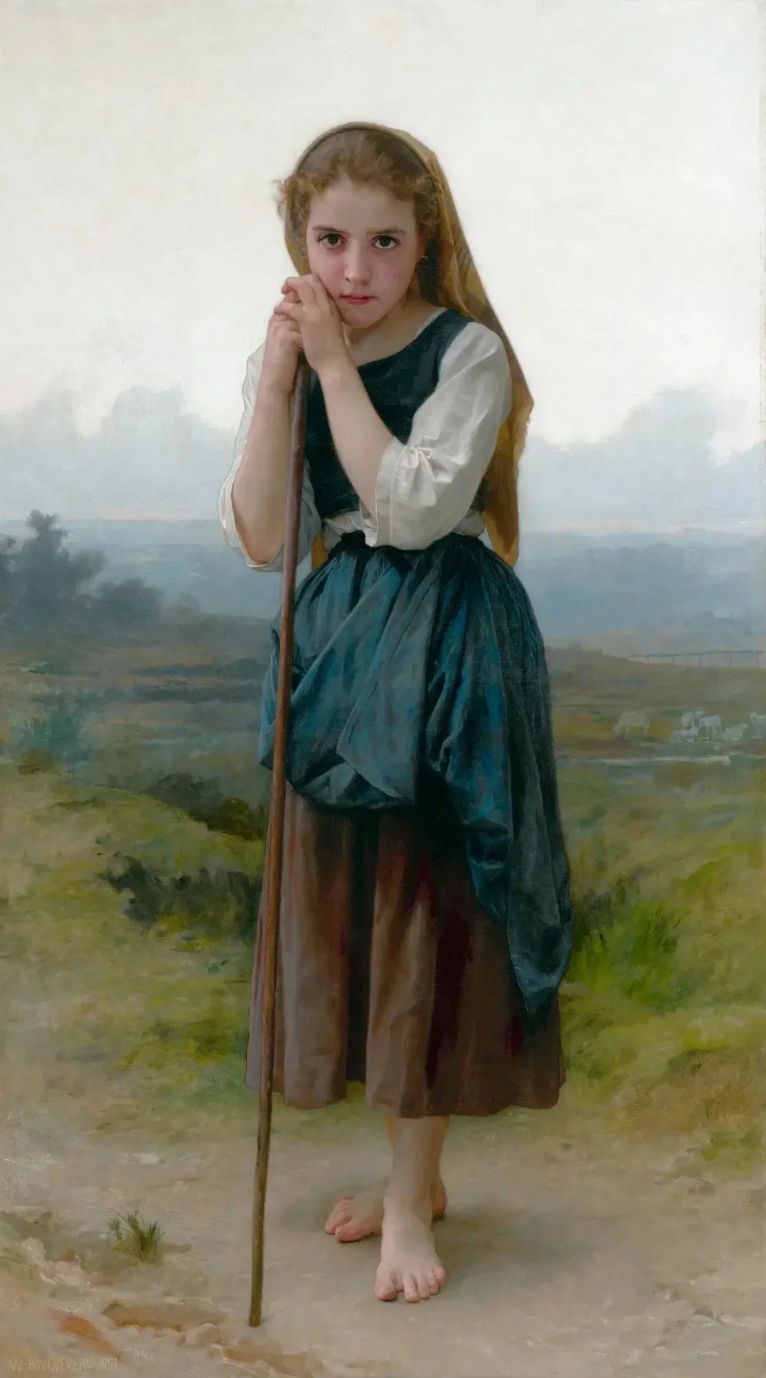 Petite Bergère - Bouguereau image 1 reproduction réalisée par Alpha Reproduction