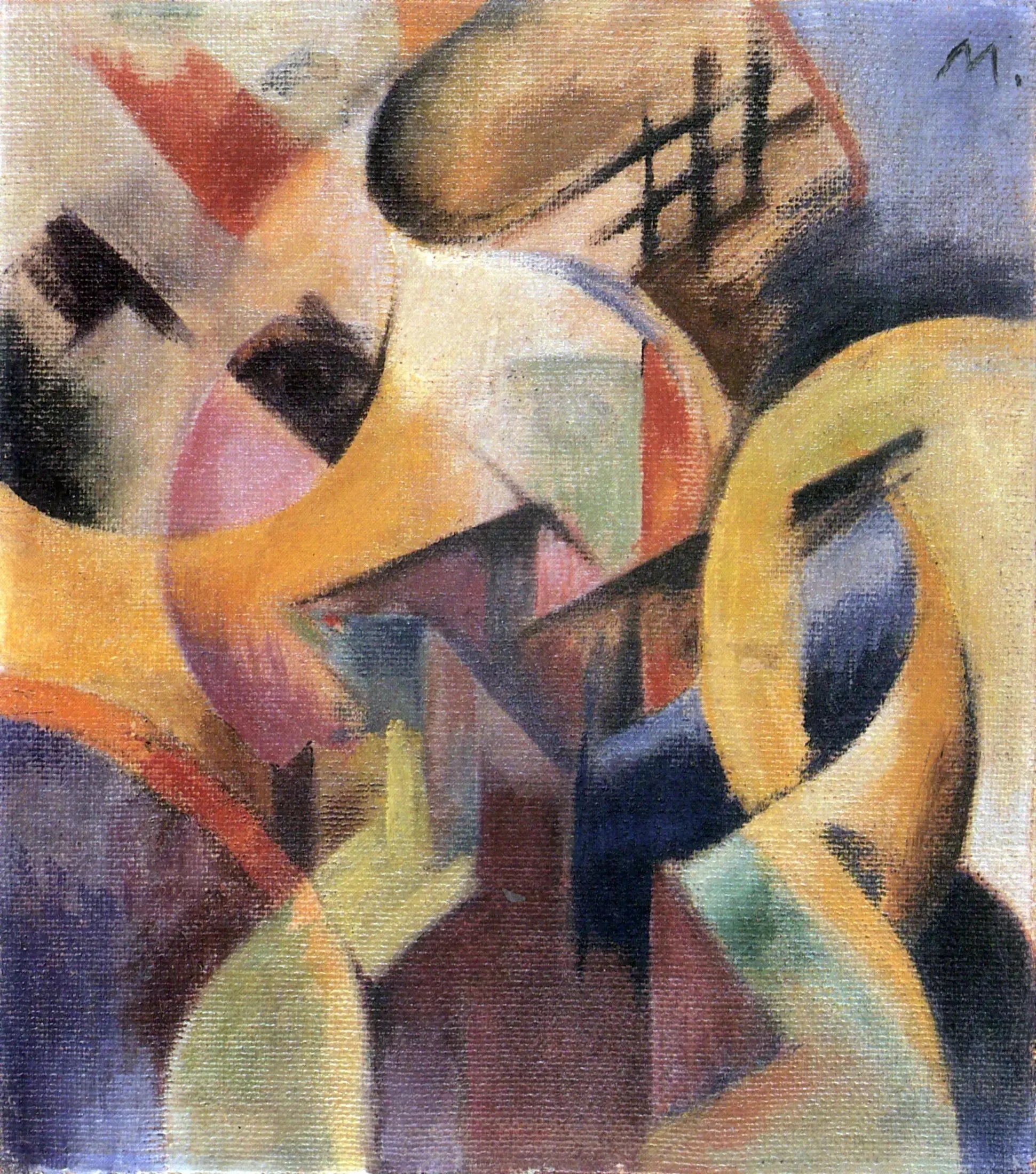 Petite composition I - Franz Marc image 1 reproduction artisanale de tableau
