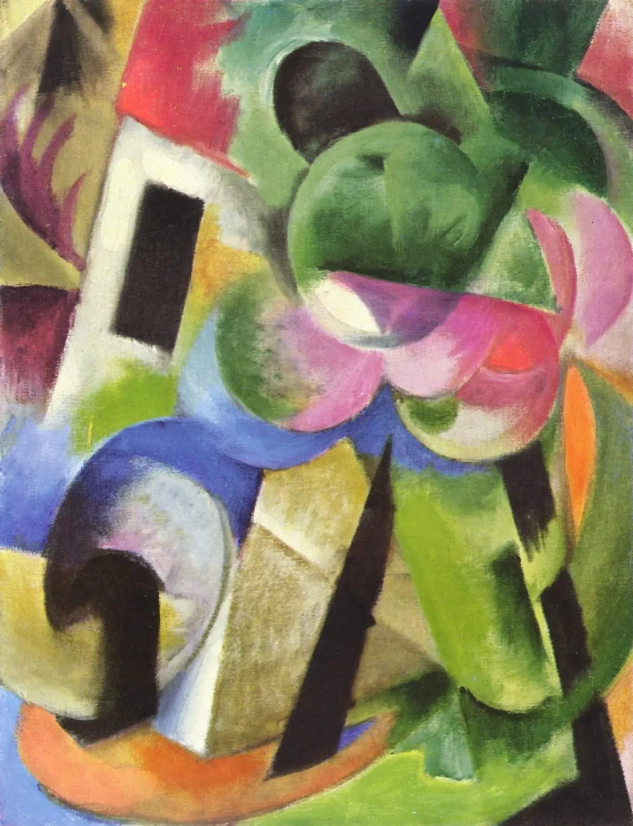 Petite composition II - Franz Marc image 1 reproduction réalisée par Alpha Reproduction