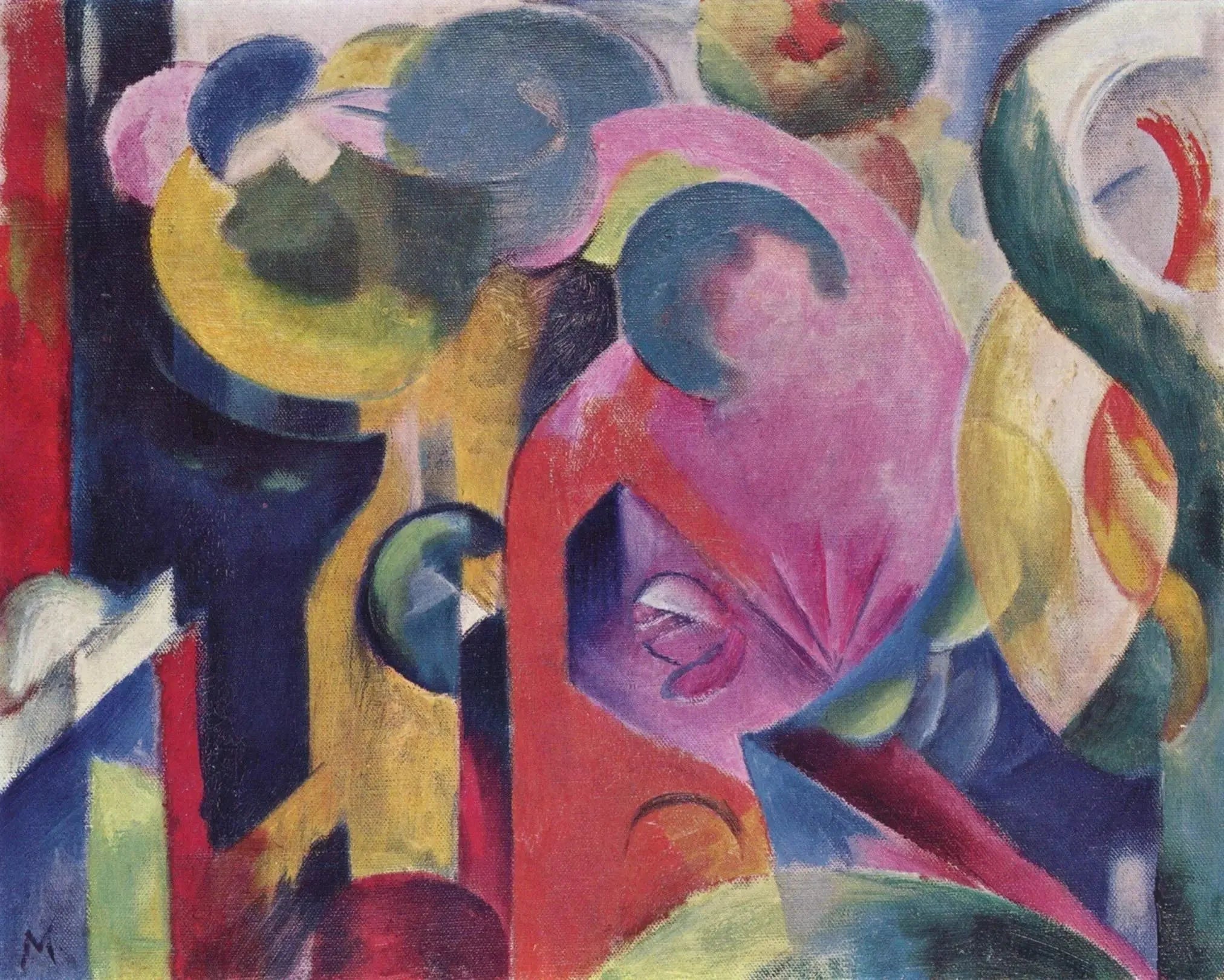 Petite composition III - Franz Marc image 1 reproduction de peinture à l’huile