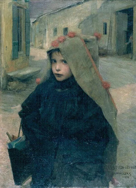 Petite fille allant à l'école - Jules Bastien-Lepage image 1 reproduction réalisée par Alpha Reproduction