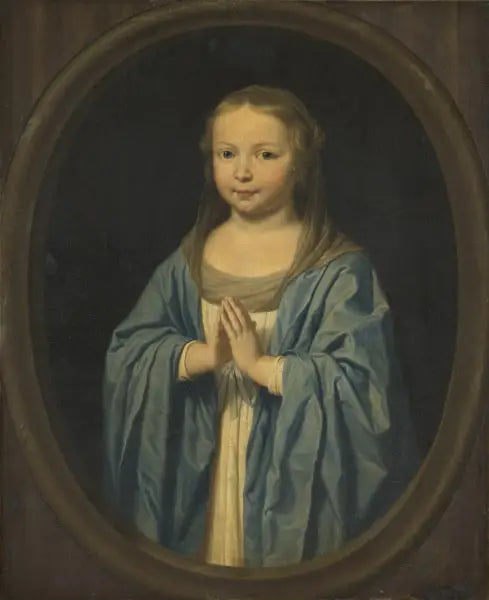 Petite fille aux mains articulées - Philippe de Champaigne image 1 copie peinte à la main à l’huile