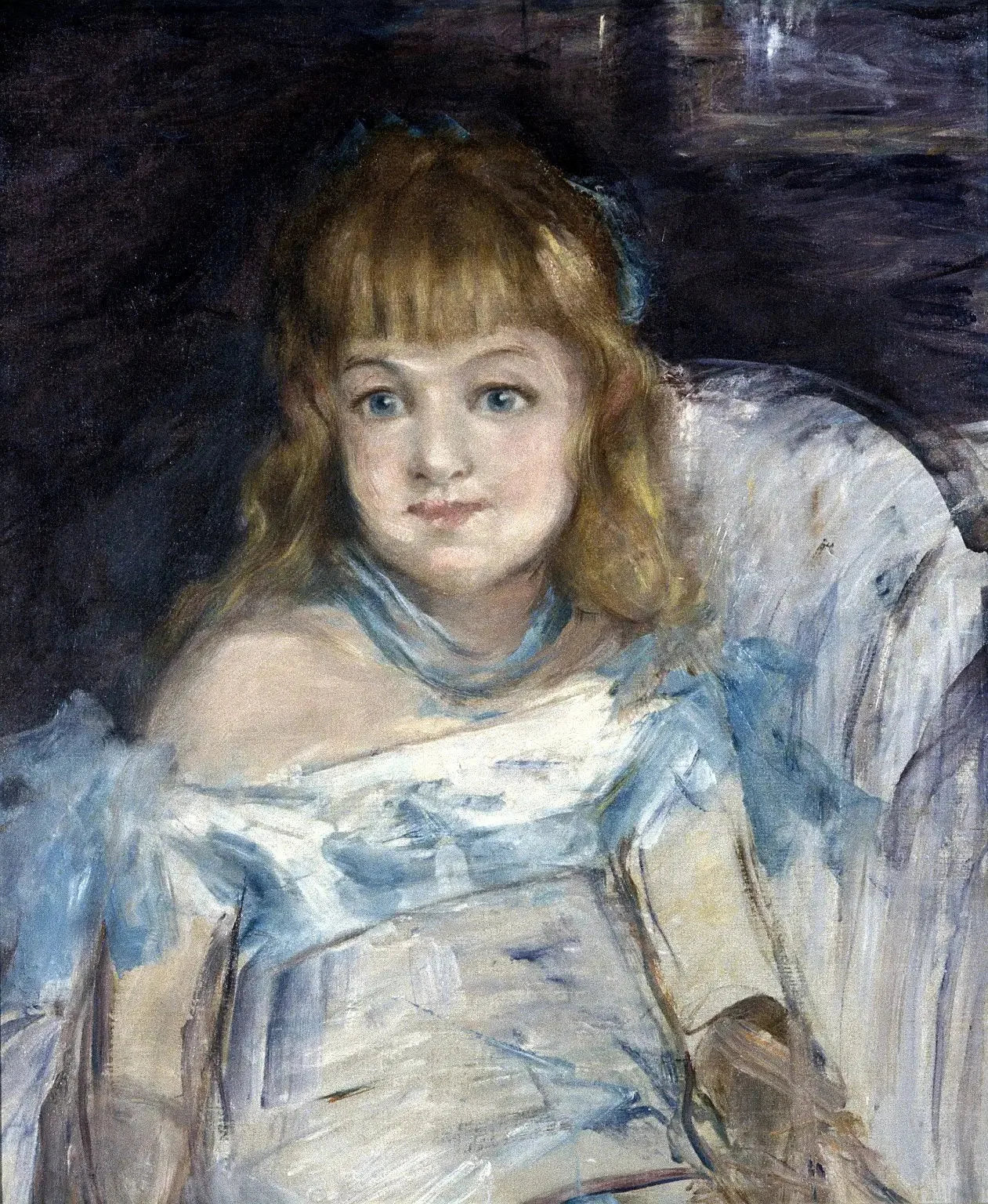 Petite fille dans un fauteuil - Édouard Manet image 1 reproduction d’œuvre d’art à l’huile