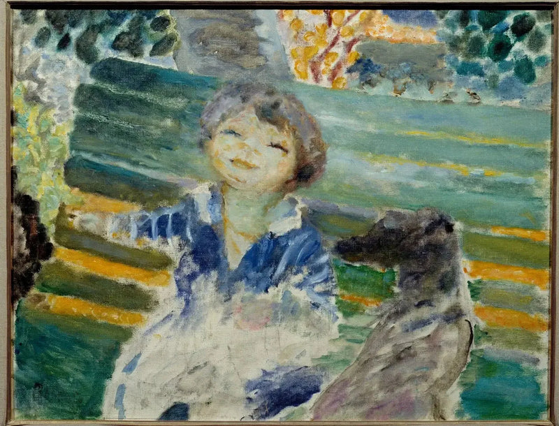 Petite fille et son chien - Pierre Bonnard