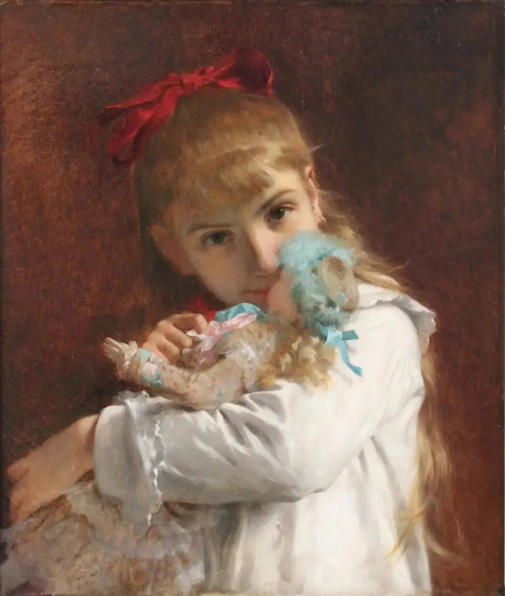 Petite fille - Pierre Auguste Cot image 1 reproduction de peinture à l’huile
