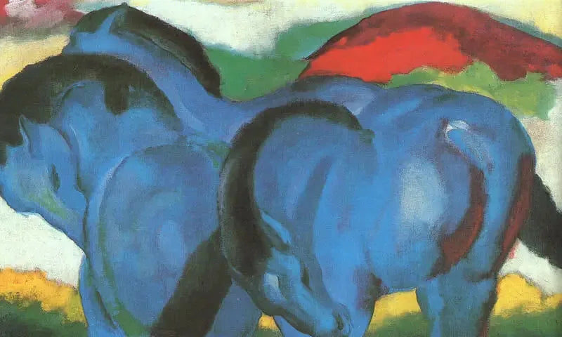 Petits chevaux bleus - Franz Marc image 1 reproduction artisanale de tableau