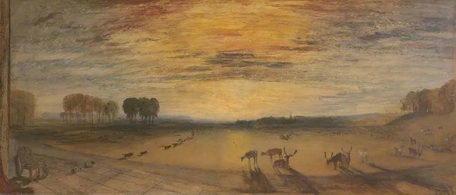 Petworth Park: Tillington Church in the Distance - J. M. W. Turner