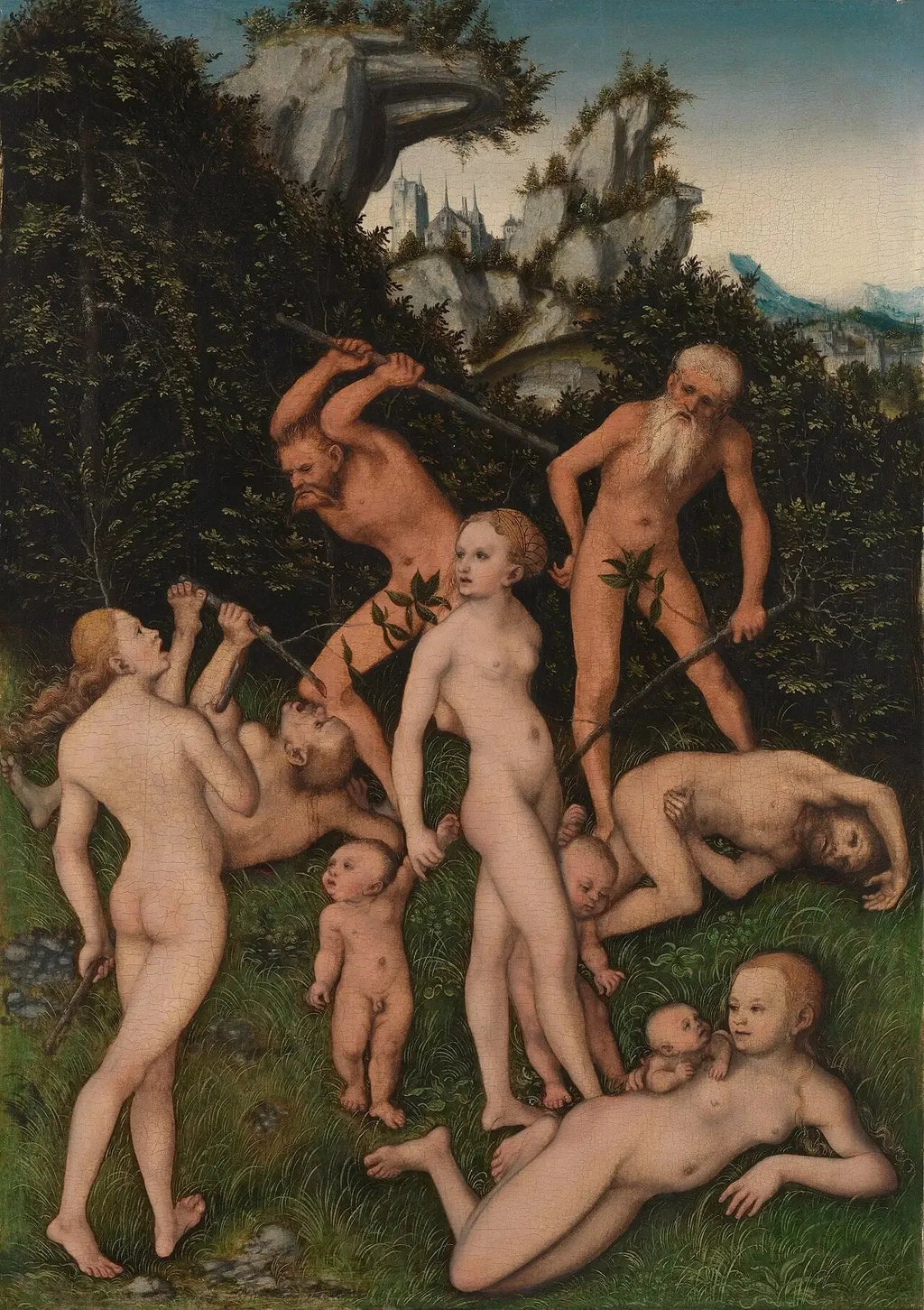 Peuples primitifs - Lucas Cranach the Elder image 1 reproduction de peinture à l’huile