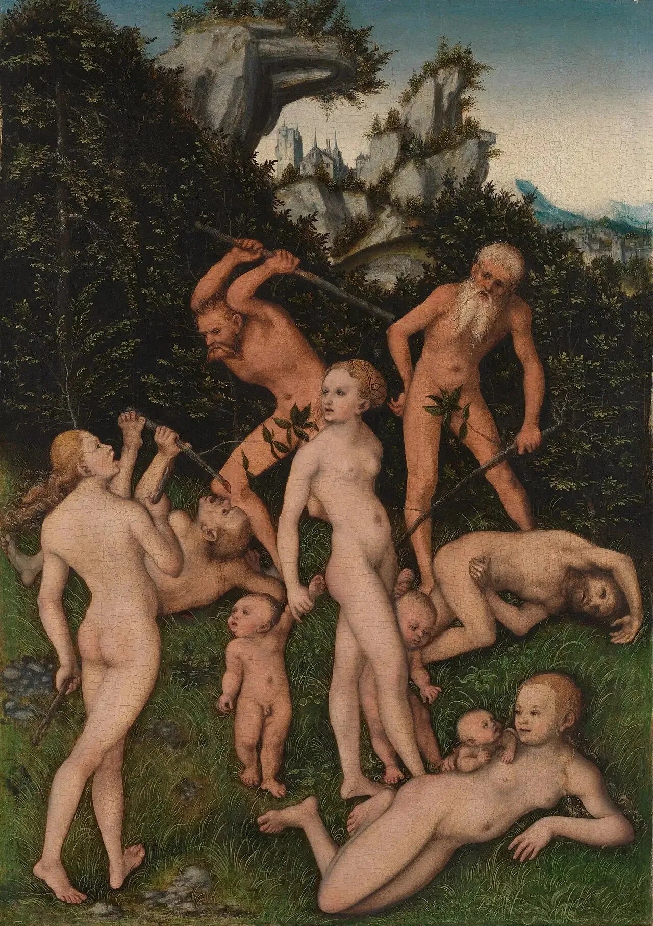 Peuples primitifs - Lucas Cranach the Elder image 1 reproduction de peinture à l’huile