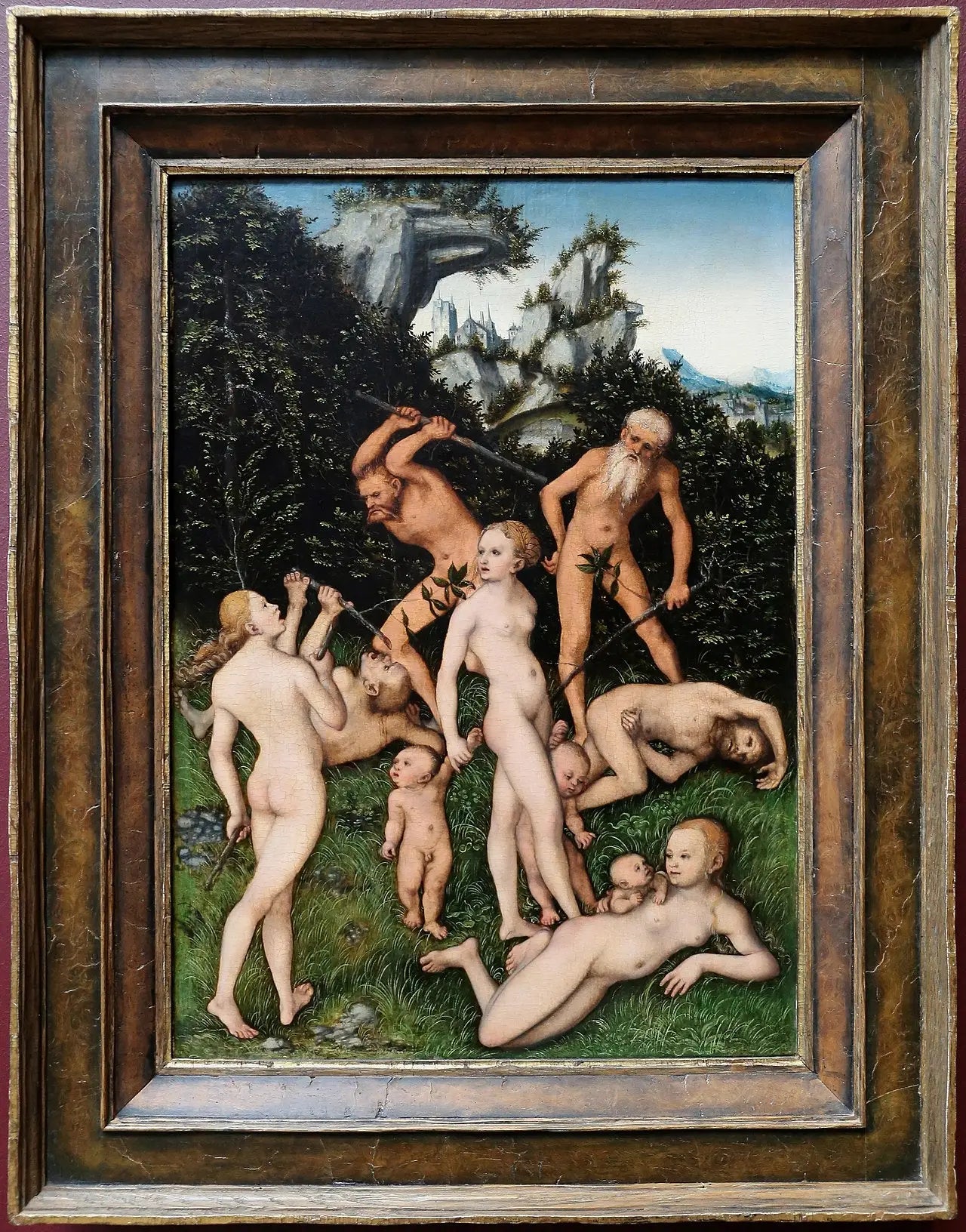 Peuples primitifs - Lucas Cranach the Elder image 2 copie de tableau peinte à la main