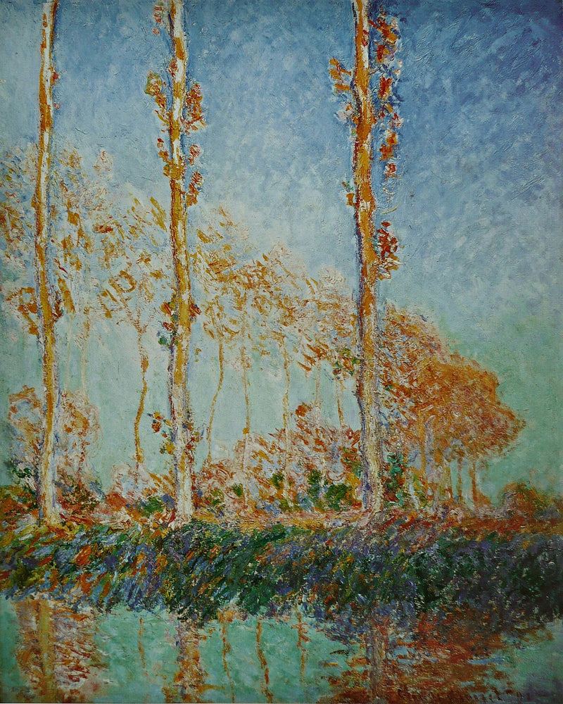 Les Peupliers, три рожеві дерева, осінь W1307 - Клод Моне