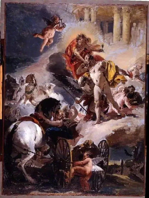 Phaéton et Apollon - Giovanni Battista Tiepolo image 1 tableau peint à l’huile sur toile