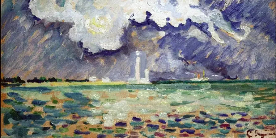 Phare de Gatteville - Paul Signac image 1 copie peinte à la main à l’huile