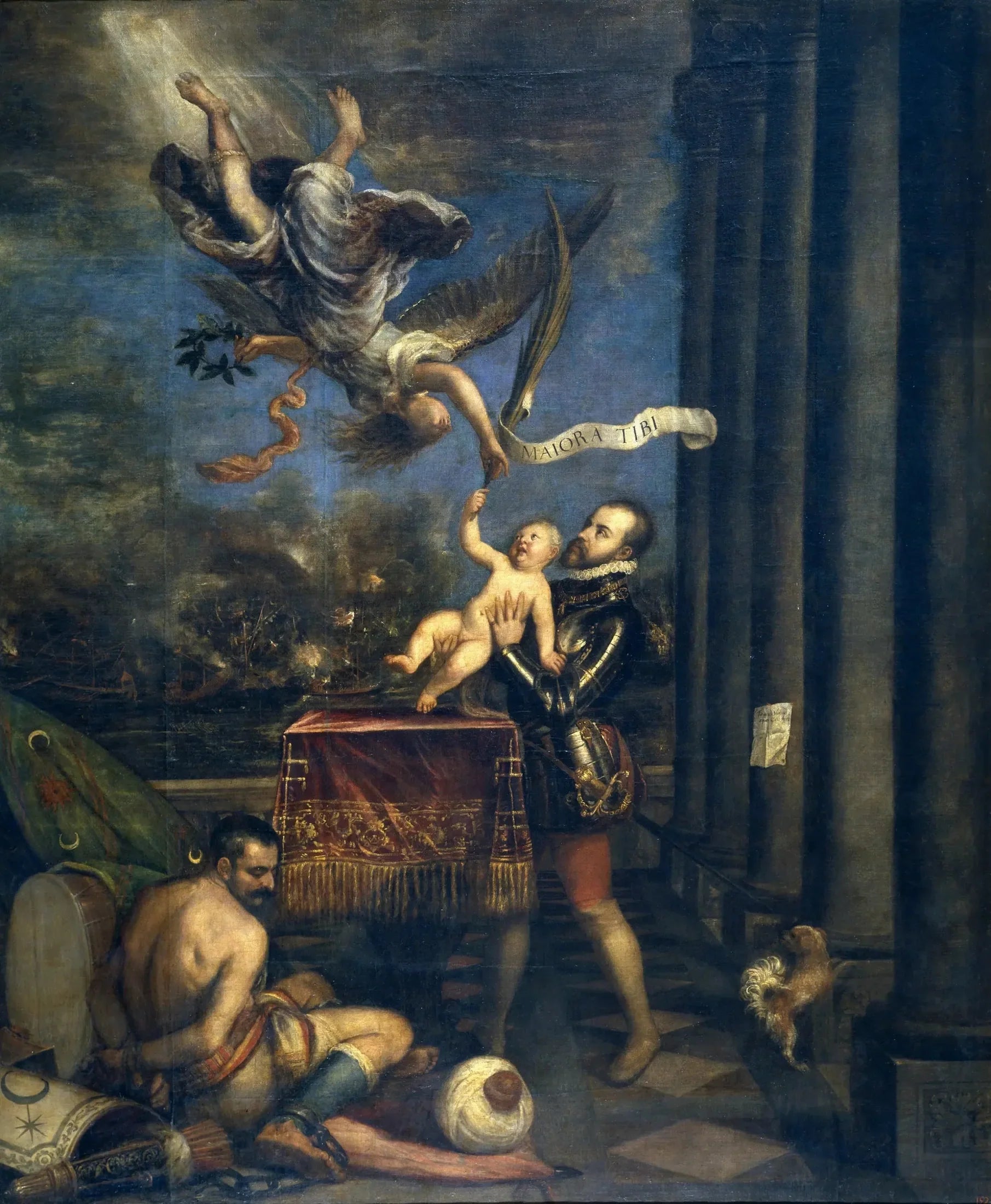 Philippe II offrant au ciel son fils l'infant don Ferdinand - Titian image 1 tableau peint à l’huile sur toile