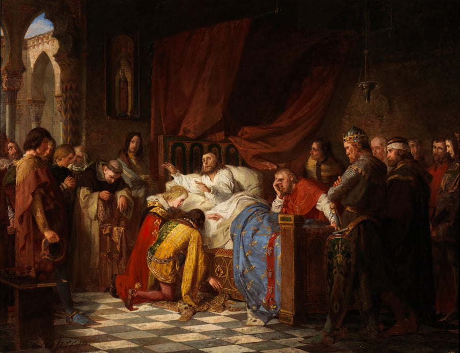 Philippe III de France mourant bénissant ses enfants - Manuel Ferran i Bayona