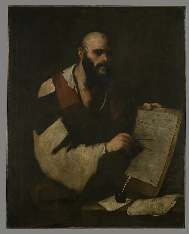 Philosophe traçant des figures géométriques avec un compas - Luca Giordano
