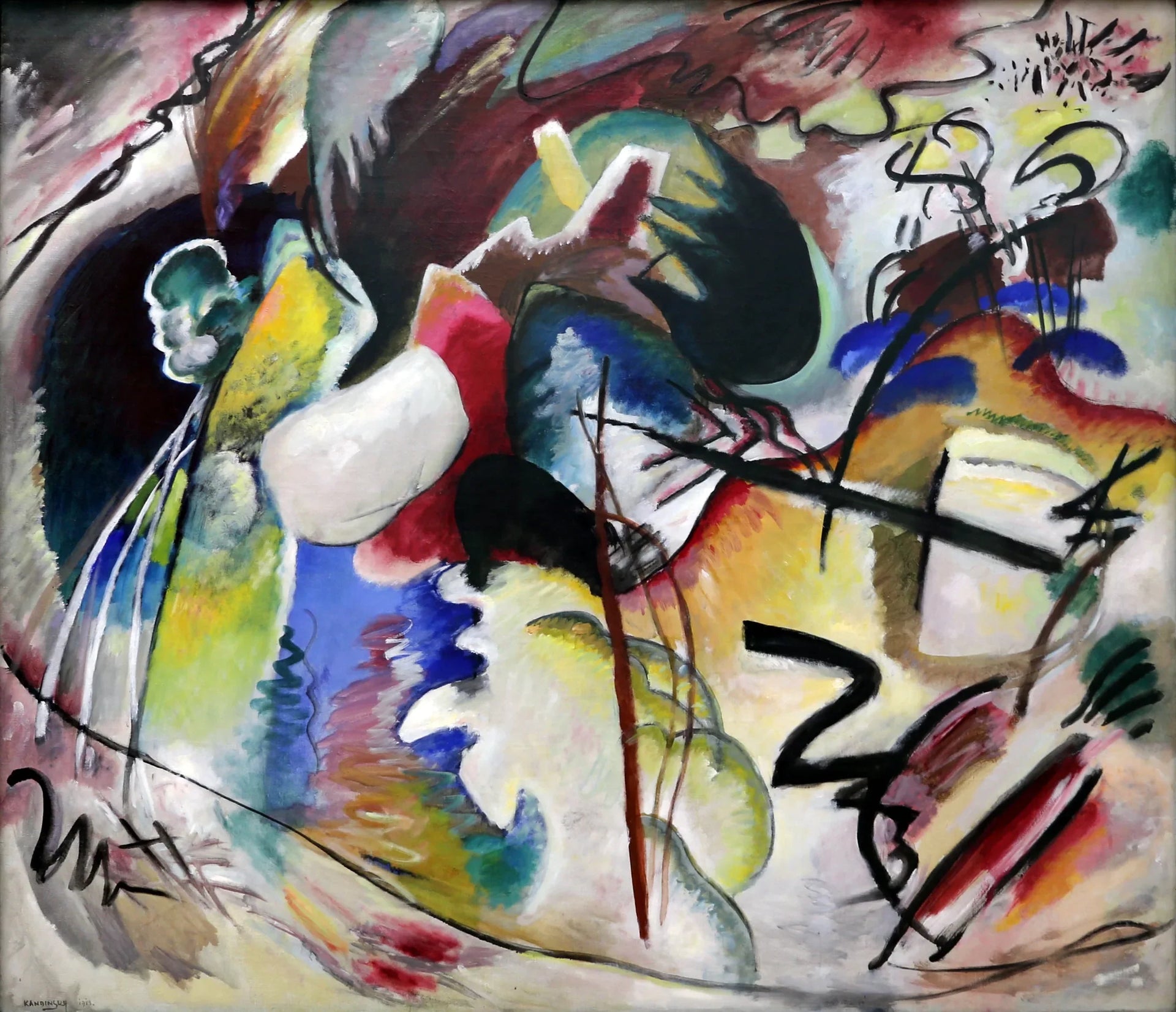 Photo avec forme blanche - Vassily Kandinsky image 1 reproduction de peinture à l’huile